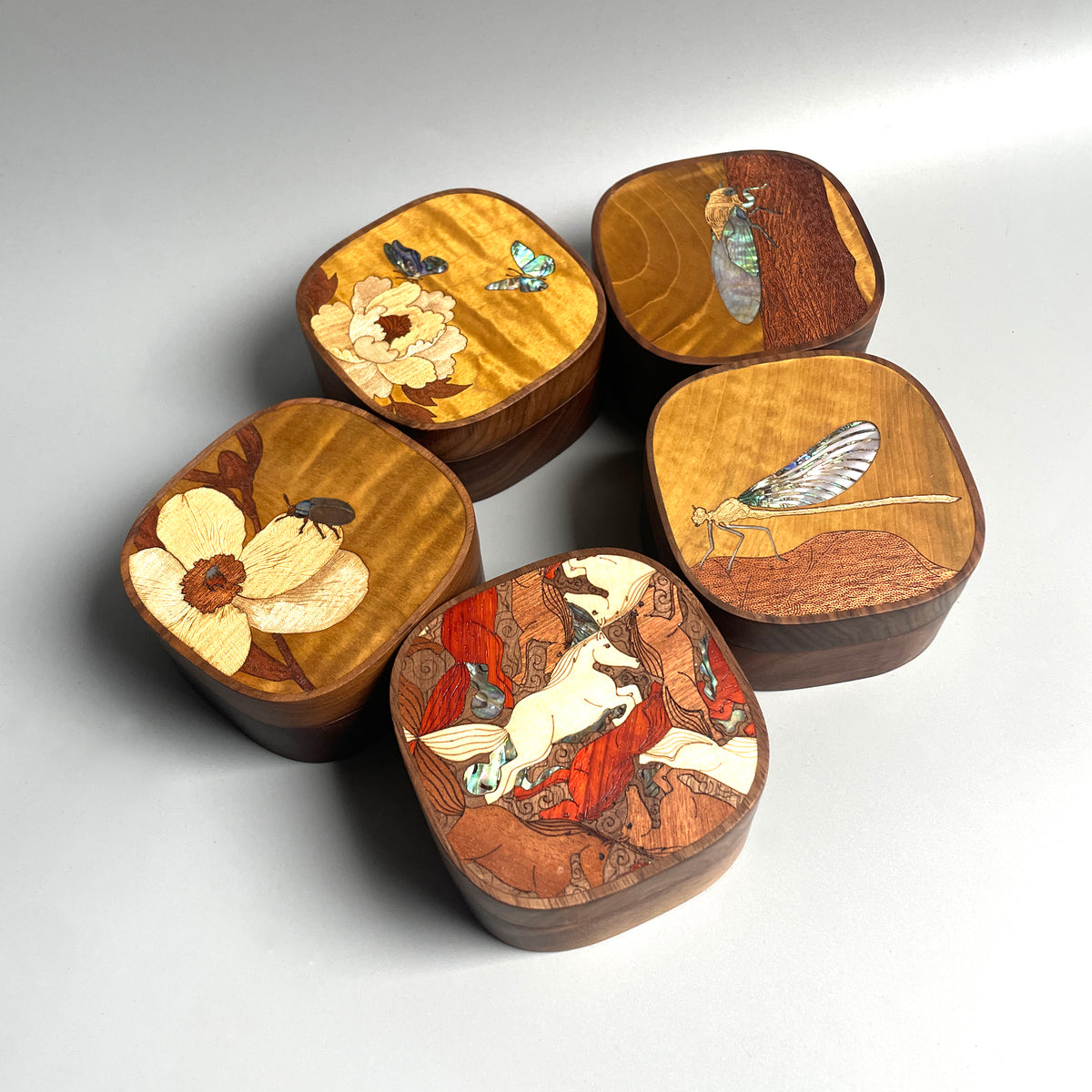 Marquetry Wood Box