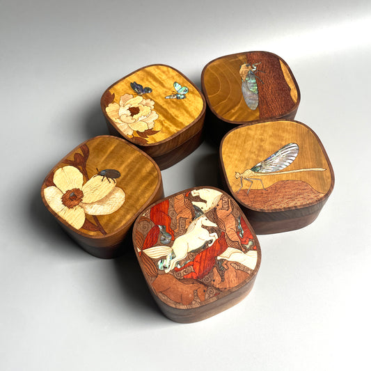 Marquetry Wood Box